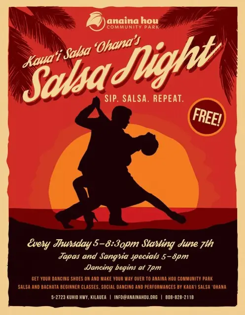 Salsa Dancing on the North Shore of Kauai - Hawaii