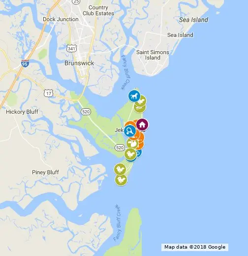 Nature sites on Jekyll Island - An Interactive Google Map