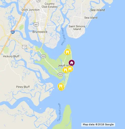 Historic Sites of Jekyll Island - An Interactive Google Map