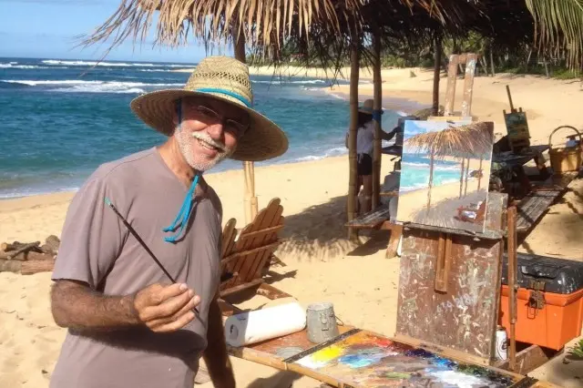 A Wonderful Artist on Kauai, Hawaii - Saim Caglayan - Plein Air Painting