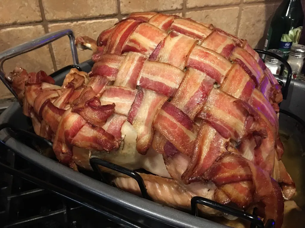 Thanksgiving-Bacon Wrapped Turkey Recipe- at Diamond on the Emerald Coast.