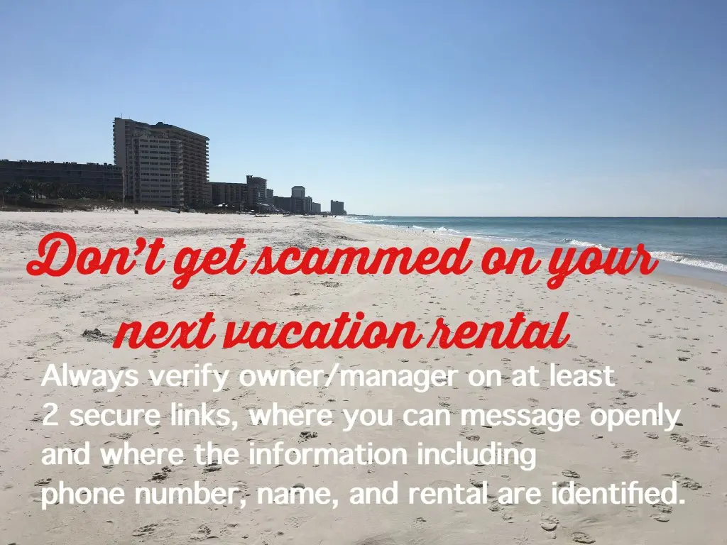 Don't get Scammed on your next vacation rental.