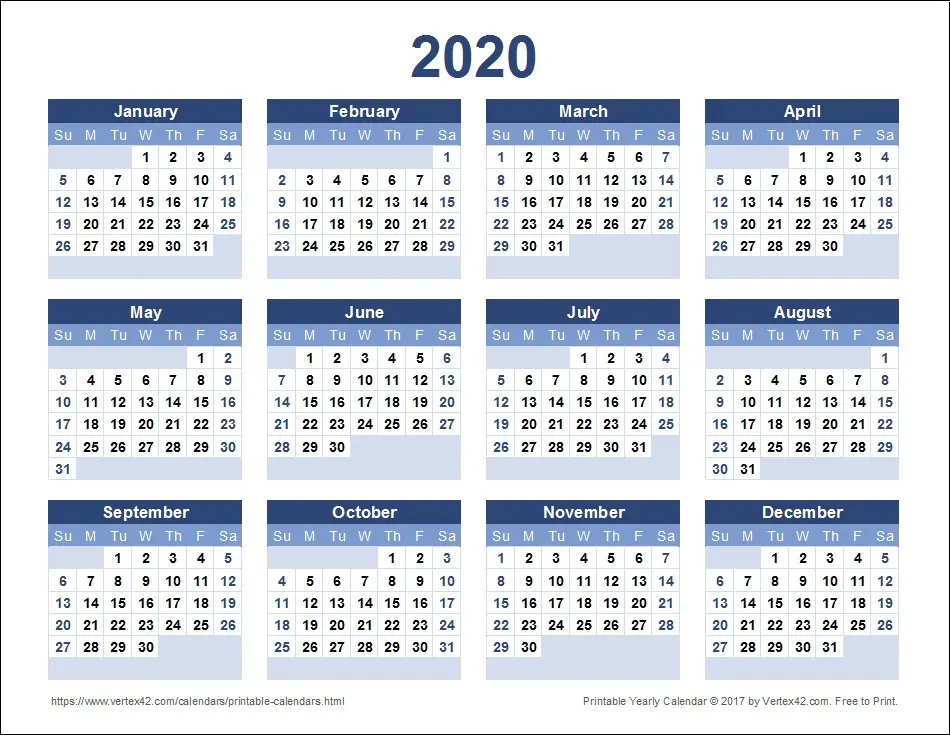 Calendar Designs 2020