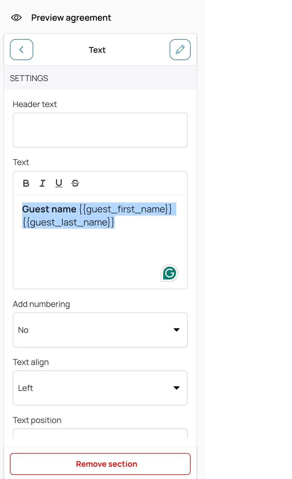 How to add extra fields to the rental agreement?