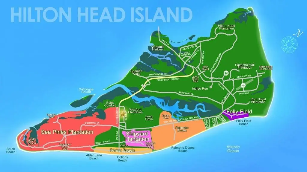 Hilton Head Island map