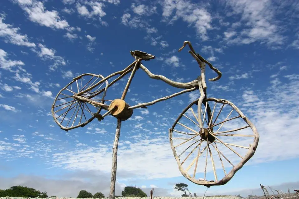 Driftwood and Sand Sculpture Competition, Hokitika Beach, New Zealand.